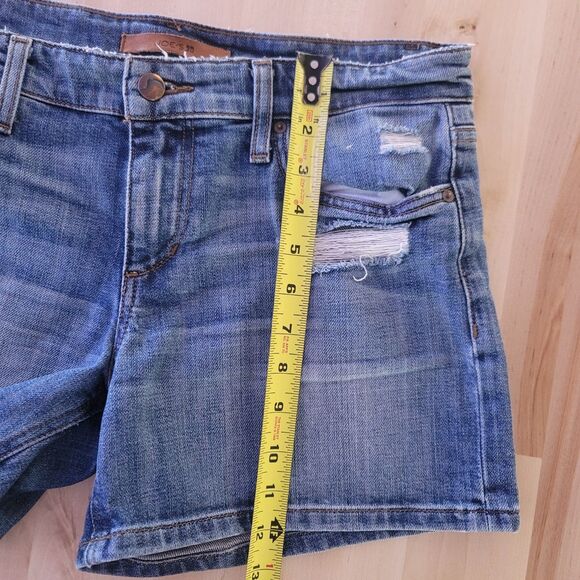 Joes Jeans Womens Jean Shorts SZ 28 Mid-Rise Distressed Preppy Light Wash - Picture 4 of 9